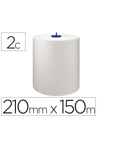 TOALLA SECAMANOS TORK MATIC H1 ADVANCE 2 CAPAS ROLLO 150 MT X 21 CM