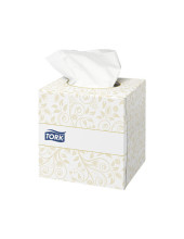 PAÑUELOS FACIALES TORK EXT SUAVE 2 CAPAS 20,9X20 CM CUBO 100 UNIDADES