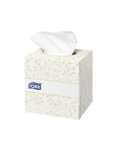 PAÑUELOS FACIALES TORK EXT SUAVE 2 CAPAS 20,9X20 CM CUBO 100 UNIDADES