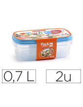 FIAMBRERA PLASTICFORTE TPTE.T.0,7LT.PACK 2 UD.