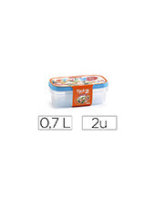 FIAMBRERA PLASTICFORTE TPTE.T.0,7LT.PACK 2 UD. 2