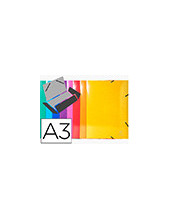CARPETA GOMAS EXACOMPTA A3 CARTON 3 SOLAPAS COL.SURT. 2