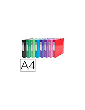CARPETA PROYECTO EXACOMPTA CARTON LUSTRADO PLAST.A4 80MM SURT. 2