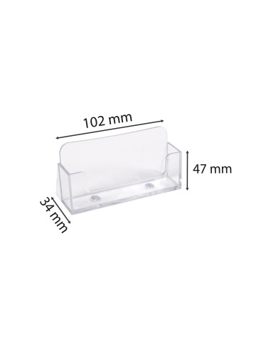 PORTATARJETAS VISITA EXACOMPTA METACRILATO CRISTAL 34X102X47MM