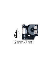 CINTA Q-CON. DYMO 1000 12MMX7MT NG./BL. D1 COMP. 2