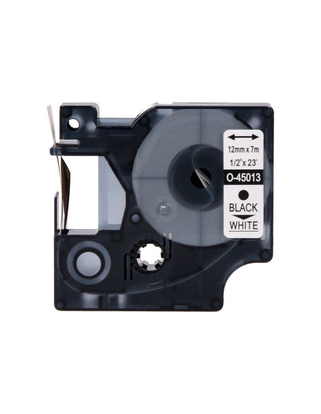 CINTA Q-CON. DYMO 1000 12MMX7MT NG./BL. D1 COMP.