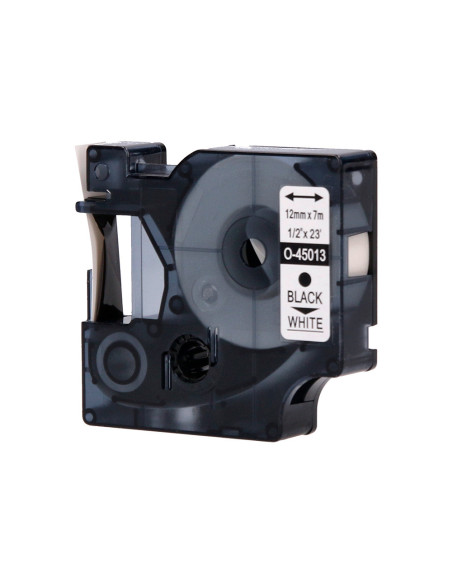 CINTA Q-CON. DYMO 1000 12MMX7MT NG./BL. D1 COMP.