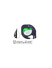 CINTA Q-CON.PAPEL 12MM X 4MT NG./BL. LETRATAG 2