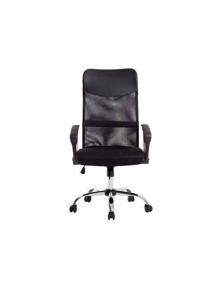 SILLA DIRECCION Q-CON.RESP.ALTO REG.ALTURA 1110+100MM PIEL Y MALLA NG