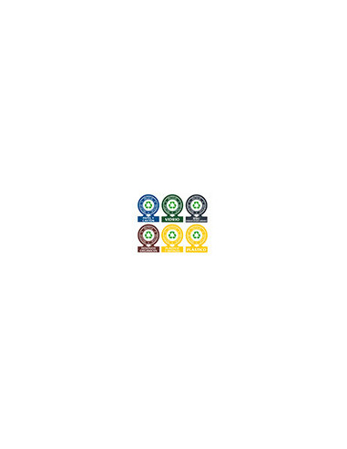 ETIQUETAS ADH. AVERY RESIDUOS 141X110MM PK.DE 6 UD.SURTIDAS