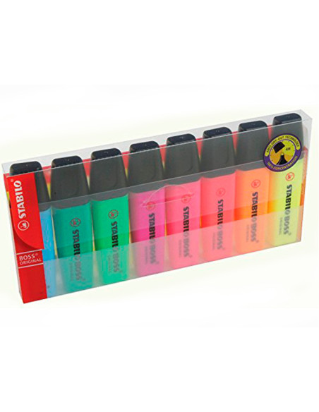 ROTULADOR STABILO BOSS FLUORESCENTE 70  8 UD.SURT.
