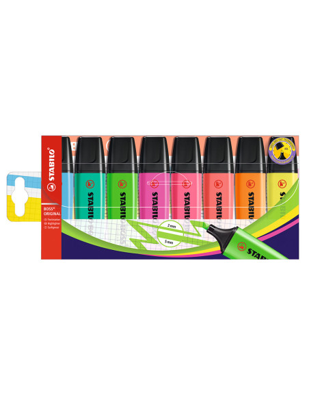 ROTULADOR STABILO BOSS FLUORESCENTE 70  8 UD.SURT.