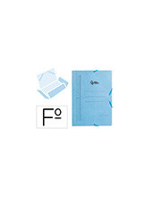 CARPETA GOMAS LIDERPAPEL FL CARTON 3 SOLAPAS AZ. 2