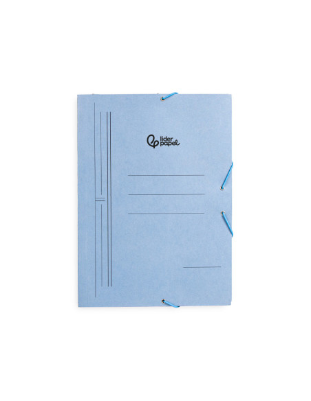 CARPETA GOMAS LIDERPAPEL FL CARTON 3 SOLAPAS AZ.