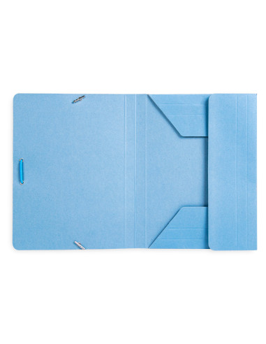 CARPETA GOMAS LIDERPAPEL A5 CARTON 3 SOLAPAS AZ.