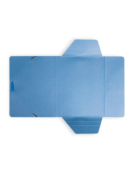 CARPETA GOMAS LIDERPAPEL A5 CARTON 3 SOLAPAS AZ.