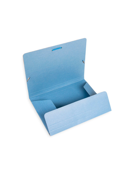 CARPETA GOMAS LIDERPAPEL A5 CARTON 3 SOLAPAS AZ.