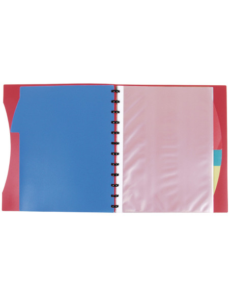 CARPETA LIDERPAPEL A4 40 FUNDAS INTERC.5 SEP Y GOMILLA LOMO PERSO.RJ.