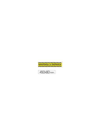 CINTA ADH. SEÑAL "MANTENGA DISTANCIA SEGURIDAD" PVC 165MC 450X80MM