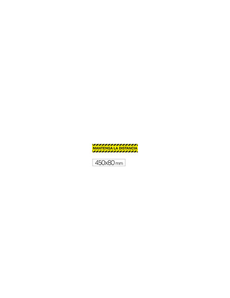 CINTA ADH. SEÑAL "MANTENGA DISTANCIA SEGURIDAD" PVC 165MC 450X80MM