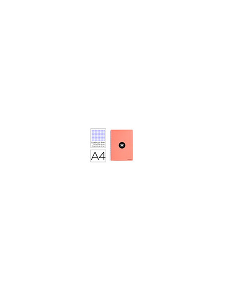 CUADERNO ESP.LIDERPAPEL A4 ANTARTIK T.DURA 80H 100GR 4MM MARGEN CORAL