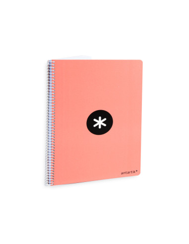 CUADERNO ESP.LIDERPAPEL A4 ANTARTIK T.DURA 80H 100GR 4MM MARGEN CORAL