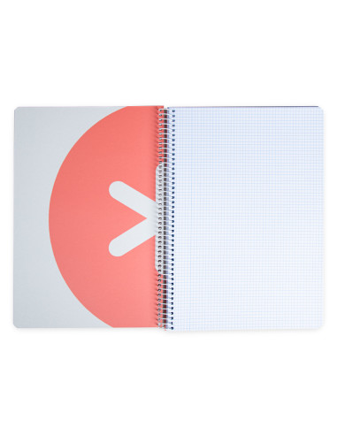 CUADERNO ESP.LIDERPAPEL A4 ANTARTIK T.DURA 80H 100GR 4MM MARGEN CORAL