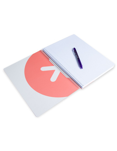 CUADERNO ESP.LIDERPAPEL A4 ANTARTIK T.DURA 80H 100GR 4MM MARGEN CORAL