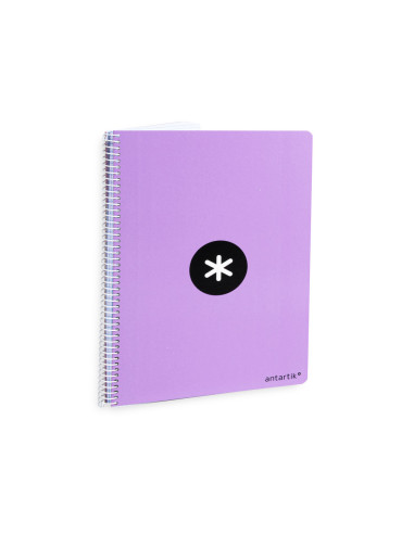 CUADERNO ESP.A4 ANTARTIK T.DURA 80H 100GR 4MM MARGEN LAVANDA