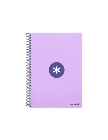 CUADERNO ESP.A4 ANTARTIK T.DURA 80H 100GR 4MM MARGEN LAVANDA