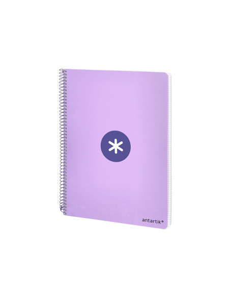 CUADERNO ESP.A4 ANTARTIK T.DURA 80H 100GR 4MM MARGEN LAVANDA