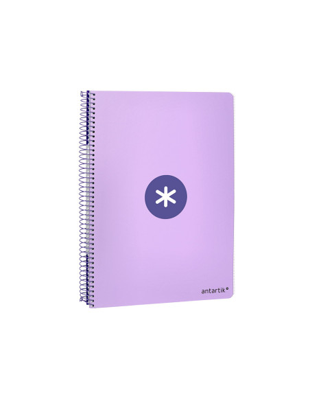 CUADERNO ESP.A4 ANTARTIK T.DURA 80H 100GR 4MM MARGEN LAVANDA