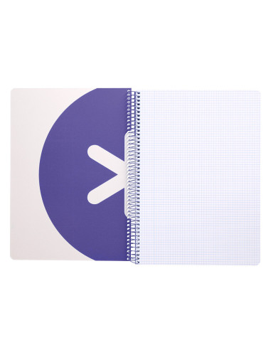 CUADERNO ESP.A4 ANTARTIK T.DURA 80H 100GR 4MM MARGEN LAVANDA