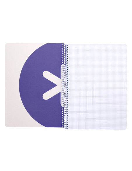 CUADERNO ESP.A4 ANTARTIK T.DURA 80H 100GR 4MM MARGEN LAVANDA