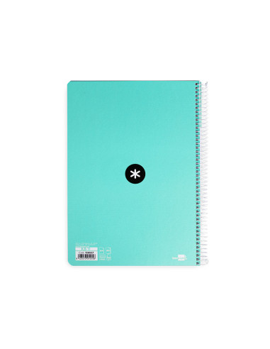 CUADERNO ESP.LIDERPAPEL A4 ANTARTIK T.DURA 80H 100GR 4MM MARGEN MENTA