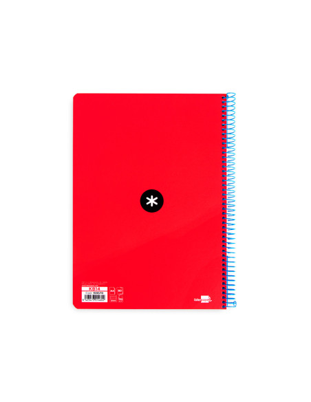 CUADERNO ESP.LIDERPAPEL A4 ANTARTIK T.DURA 80H 100GR 4MM MARGEN RJ.