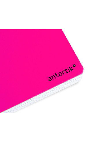 CUADERNO ESP.A4 ANTARTIK T.DURA 80H 100GR 4MM MARGEN ROSA FLUOR