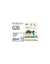 ETIQUETA ADH.AVERY TICO SATINADO ORO/PLATA LASER PK.DE 626 UD. SURT. 2