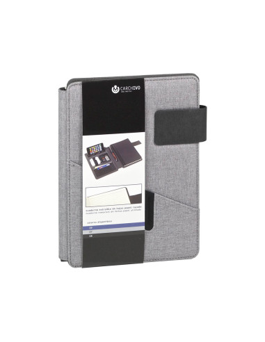 PORTANOTAS CARCHIVO VENTURE A5 SOPORTE SMARTPHONE CUADERNO GRIS
