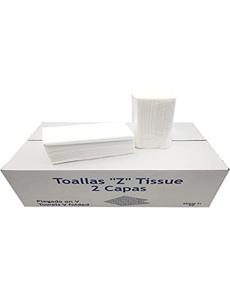TOALLA PAPEL SECAMANOS DAHI Z CELULOSA 2 CAPAS CAJA 20 PQ.DE 200 UD.