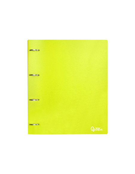 CARPETA LIDERPAPEL 4AN.MIXTAS 40MM PP.A4 AM. FLUOR OPACO
