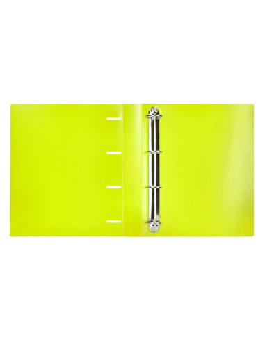 CARPETA LIDERPAPEL 4AN.MIXTAS 40MM PP.A4 AM. FLUOR OPACO
