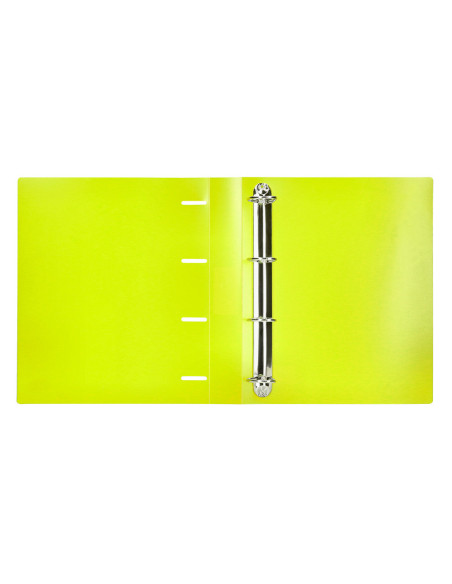 CARPETA LIDERPAPEL 4AN.MIXTAS 40MM PP.A4 AM. FLUOR OPACO