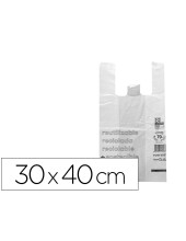 BOLSA CAMISETA RECICLADA 70% BL.50 MC 30X40 CM