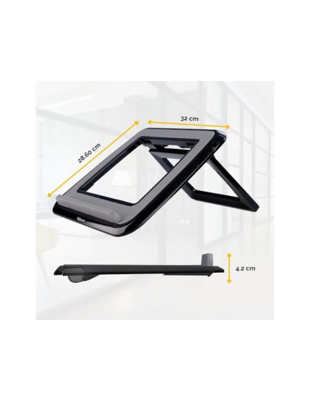 SOPORTE ELEVADOR FELLOWES PORTATIL 17 AJUSTABLE NG.320X286X42 MM
