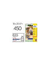 ETIQUETA ADH. AVERY KRAFT EFECTO CARTON OVALADA 63,5X42,3MM REMOV. 2