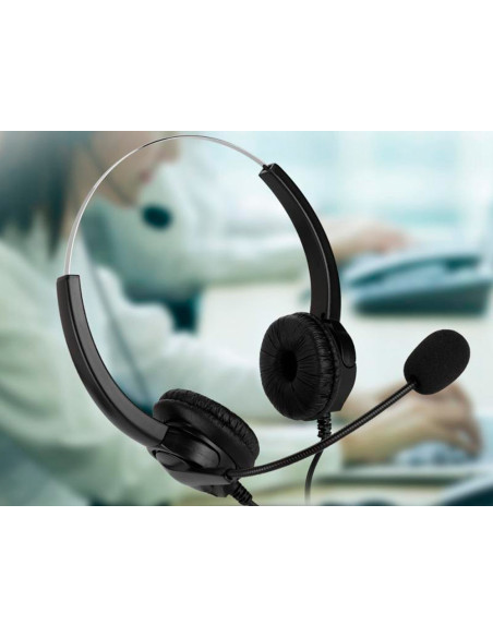 AURICULAR MEDIARANGE BIAURAL DIADEMA MICROFONO CABLE 2MT.