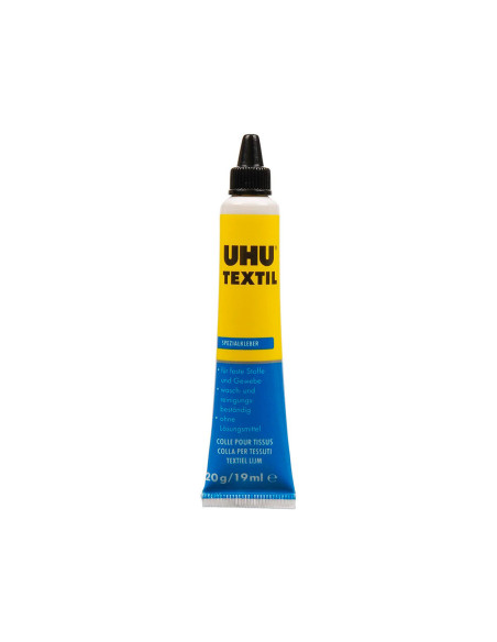 PEGAMENTO UHU ESPECIAL TEXTIL TUBO 20GR.EN BLISTER