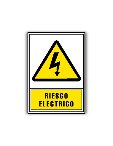 PICTOGRAMA ARCHIVO 2000 RIESGO ELECTRICO PVC AM. LUMINISCEN 210X297MM