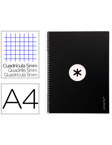 CUADERNO ESP.A4 MICRO ANTARTIK T.FORRADA 80H 90GR.5MM 1B.4 TAL.NG.
